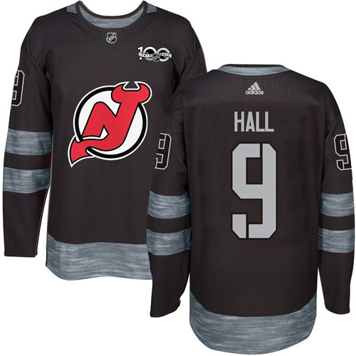 Adidas Devils #9 Taylor Hall Black 1917-100th Anniversary Stitched NHL Jersey - Click Image to Close